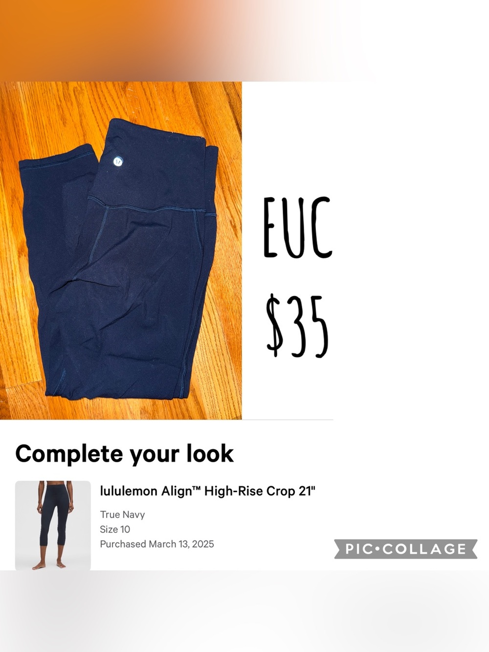 lululemon athletica Navy Athletic Leggings
